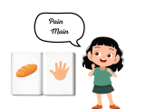 Je prononce correctement, à partir d’un imagier des paires: cour/tour nain/main…