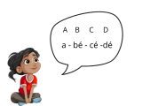 Je nomme les lettres de l’alphabet en majuscule.
