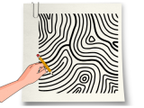 Je peux inventer de nouveaux motifs graphiques.
