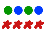 Je reconnais des structures identiques composées de différents éléments.